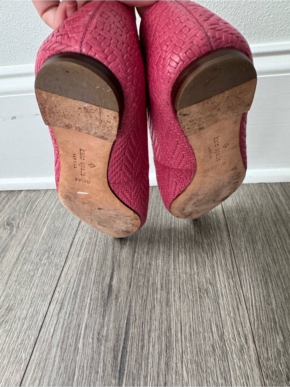 Kate Spade New York Deneuve Pink Woven Bow Flats 6.5 Medium - Picture 7 of 9